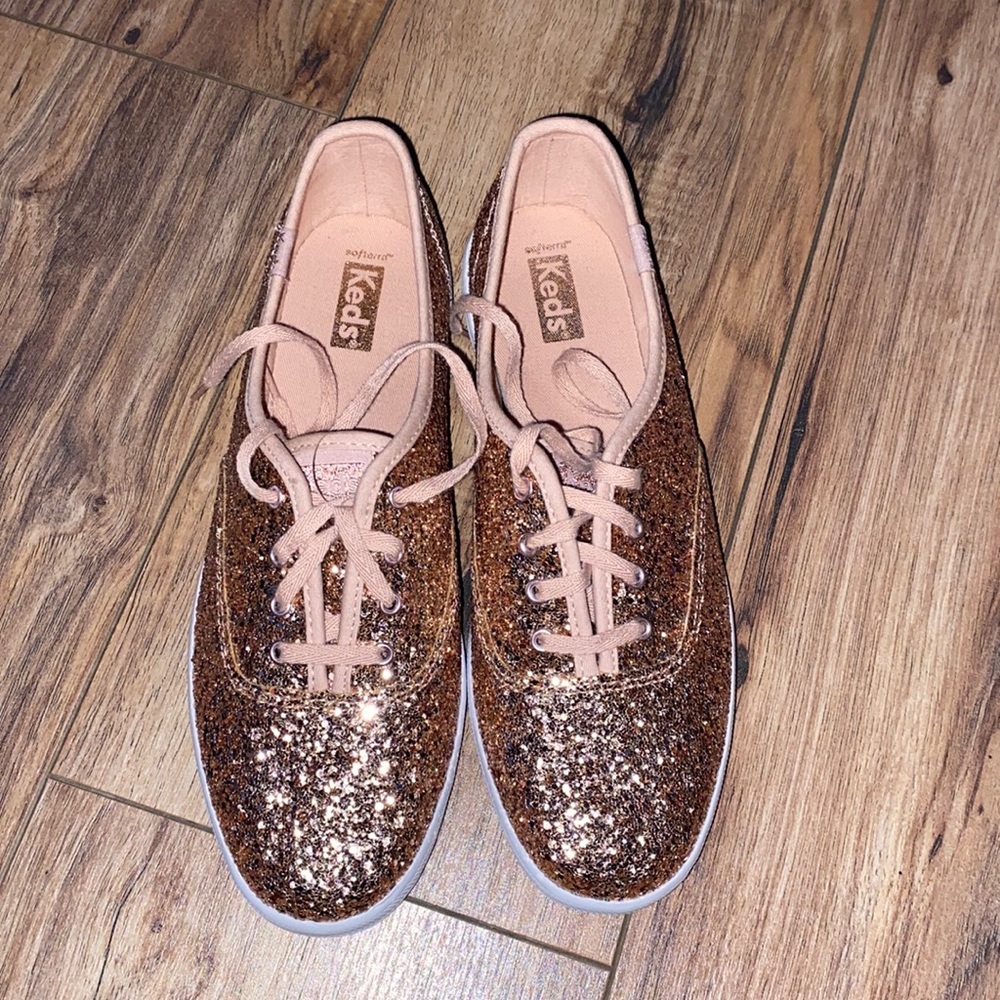 NWOB! KEDS ROSE GOLD SEQUINS SHOES